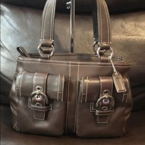 COACH Brown Soho Buckle Satchel